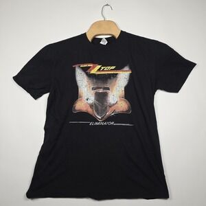 ZZ Top Eliminator T-Shirt XL Black Hot Rod Car Graphic Rock Band Music Tee 2018